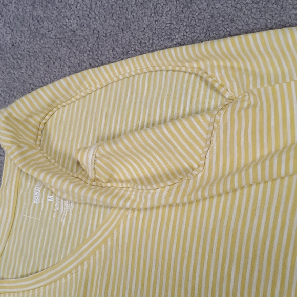 $6 or Free w/any Purchase of $15 or more.Sonoma Yellow Striped Tank. Size Medium - Picture 4 of 6